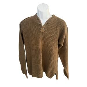 New River Men's S ramie blend waffle kniy henley sweater